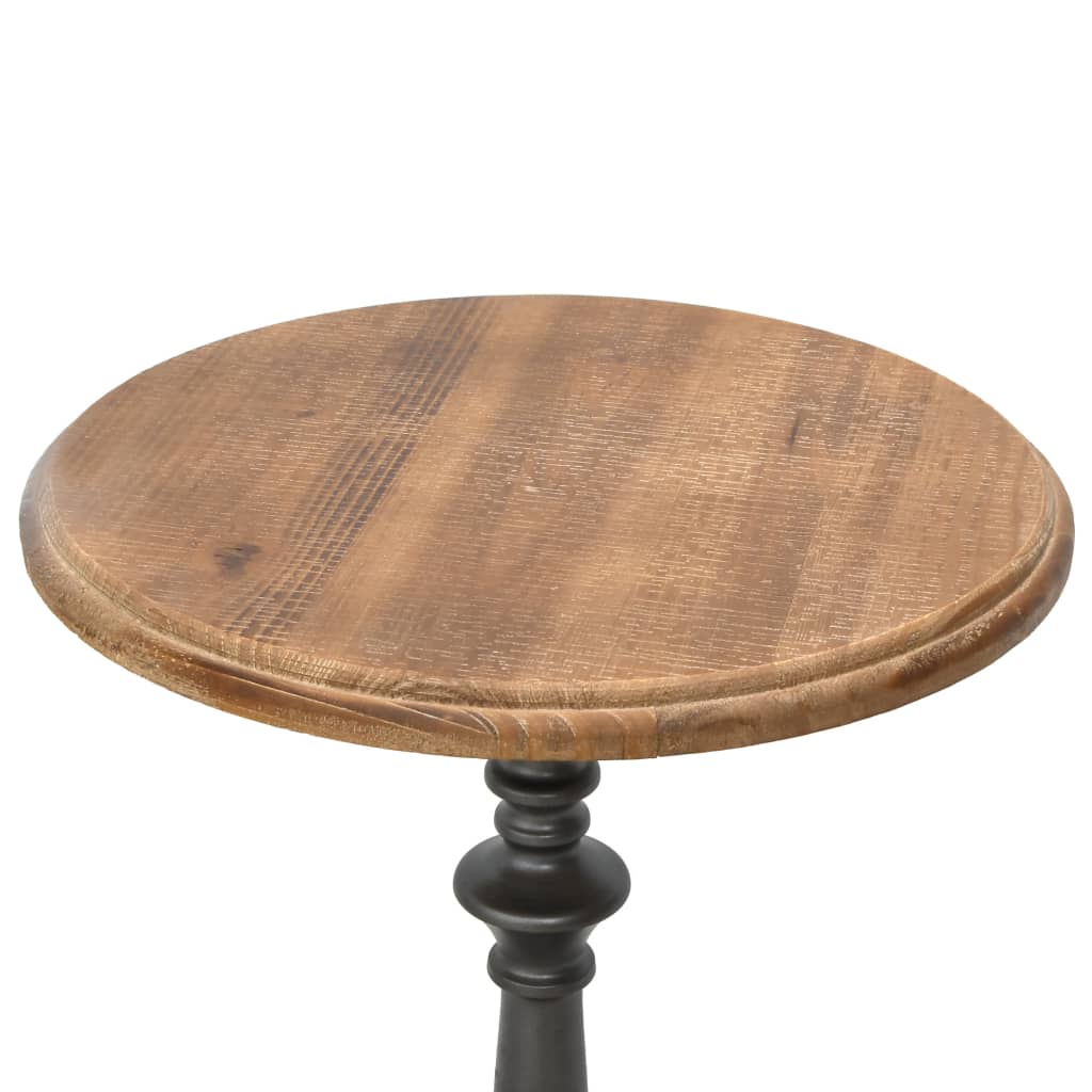 Mesa auxiliar de madera de abeto maciza marrón 40x64 cm