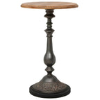 Mesa auxiliar de madera de abeto maciza marrón 40x64 cm