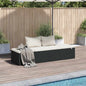 Cama de jardim 195x60 cm vime sintético cinzento