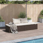 Cama de jardim 195x60 cm vime sintético cinzento