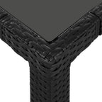 Conjunto de comedor de exterior 7 piezas ratán sintético negro
