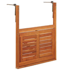 Mesa de balcón colgante madera de acacia maciza 64,5x44x80 cm