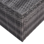 Set de muebles de jardín y cojines 5 pzas. ratán sintético gris