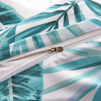 Set funda de edredón hojas verde 140x200/60x70 cm