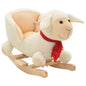 Caballito balancín de peluche rosa 65x32x58 cm