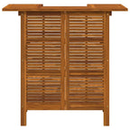 Mesa alta de bar de madera de acacia maciza 110x50x105 cm