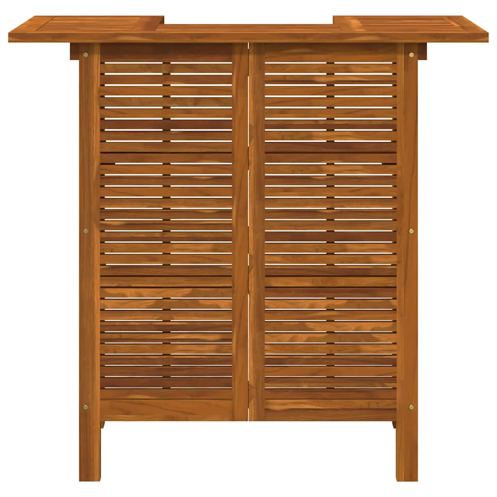 Mesa alta de bar de madera de acacia maciza 110x50x105 cm
