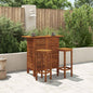 Solid acacia wood bar table 110x50x105 cm