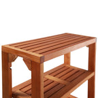 Juego de bistró plegable de 3 piezas madera maciza de acacia