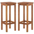 Taburetes de cocina 2 unidades madera maciza de acacia