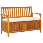 Banco de almacenaje de jardín madera maciza acacia 120x63x84 cm