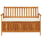 Banco de almacenaje de jardín madera maciza acacia 120x63x84 cm