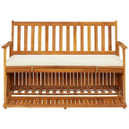 Banco de almacenaje de jardín madera maciza acacia 120x63x84 cm