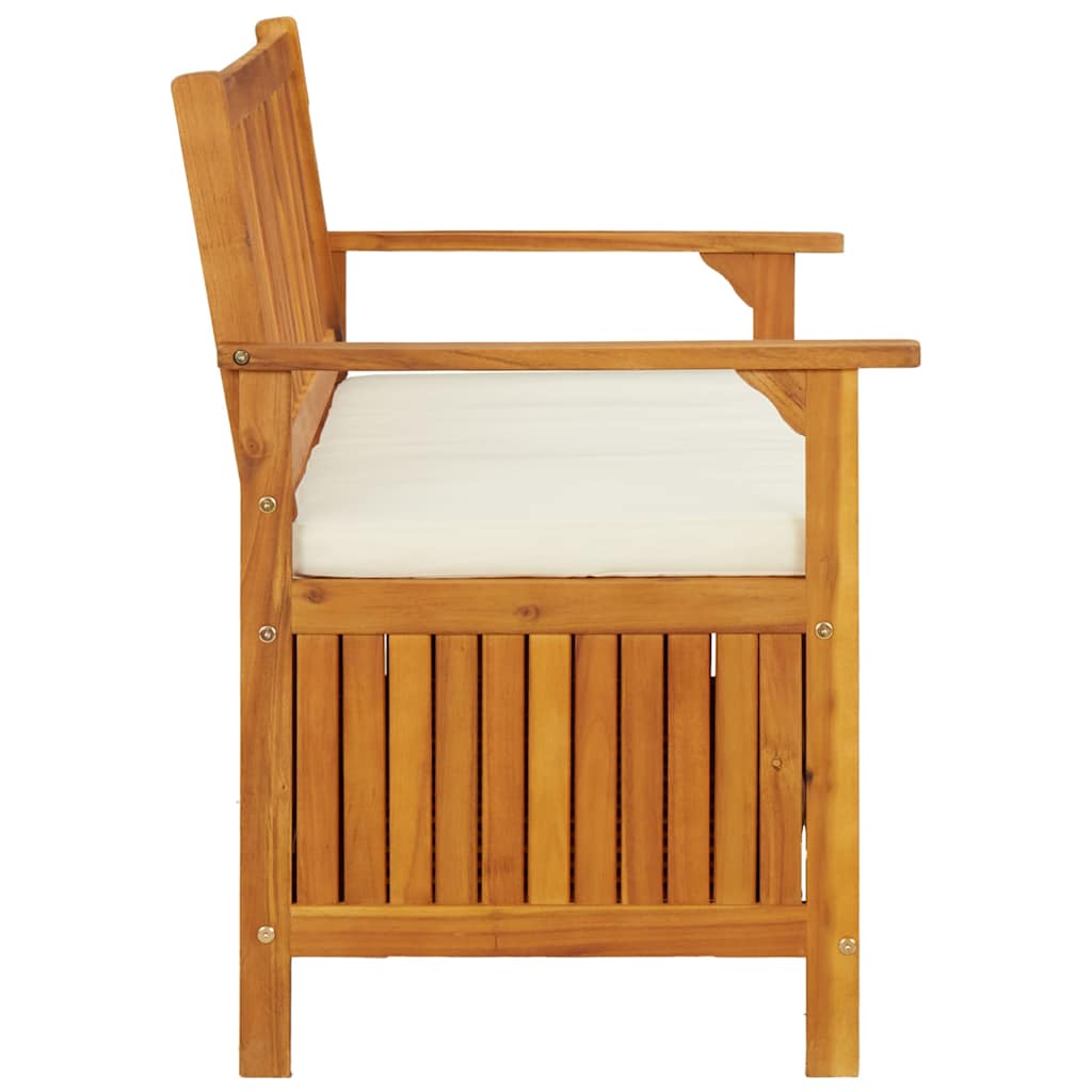 Banco de almacenaje de jardín madera maciza acacia 120x63x84 cm