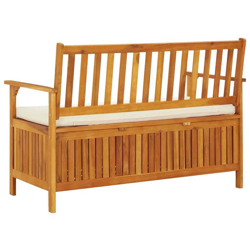 Banco de almacenaje de jardín madera maciza acacia 120x63x84 cm