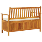 Banco de almacenaje de jardín madera maciza acacia 120x63x84 cm