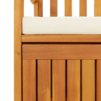 Banco de almacenaje de jardín madera maciza acacia 120x63x84 cm