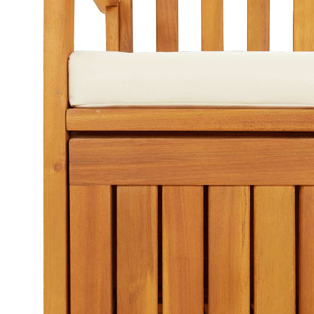 Banco de almacenaje de jardín madera maciza acacia 120x63x84 cm