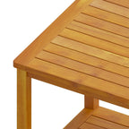 Mesa auxiliar de madera maciza de acacia 45x45x45 cm