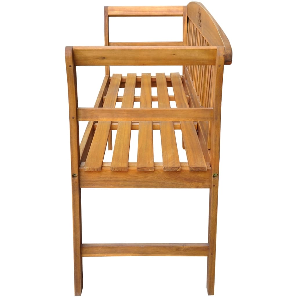 Solid acacia wood garden bench 157 cm