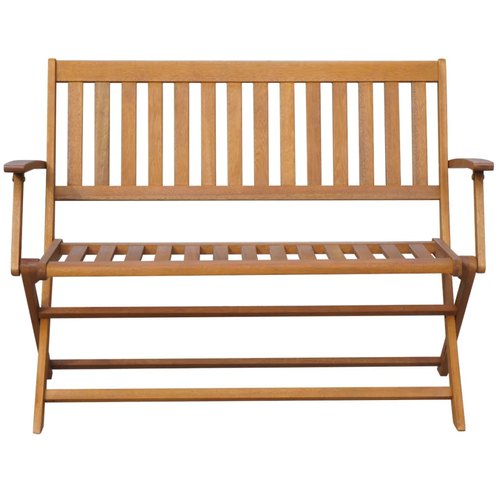 Banco de jardín madera maciza de acacia 120 cm
