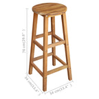 Set mesa de bar y taburetes 5 piezas de madera de acacia maciza