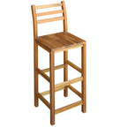 Set mesa de bar y sillas 5 piezas de madera de acacia maciza