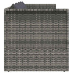 Cama de jardín 200x60 cm ratán sintético gris