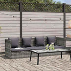 Cama de jardín 200x60 cm ratán sintético gris