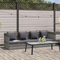 Cama de jardín 200x60 cm ratán sintético gris