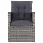Set de muebles de jardín 6 pzas y cojines ratán sintético gris