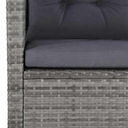 Set de muebles de jardín 6 pzas y cojines ratán sintético gris