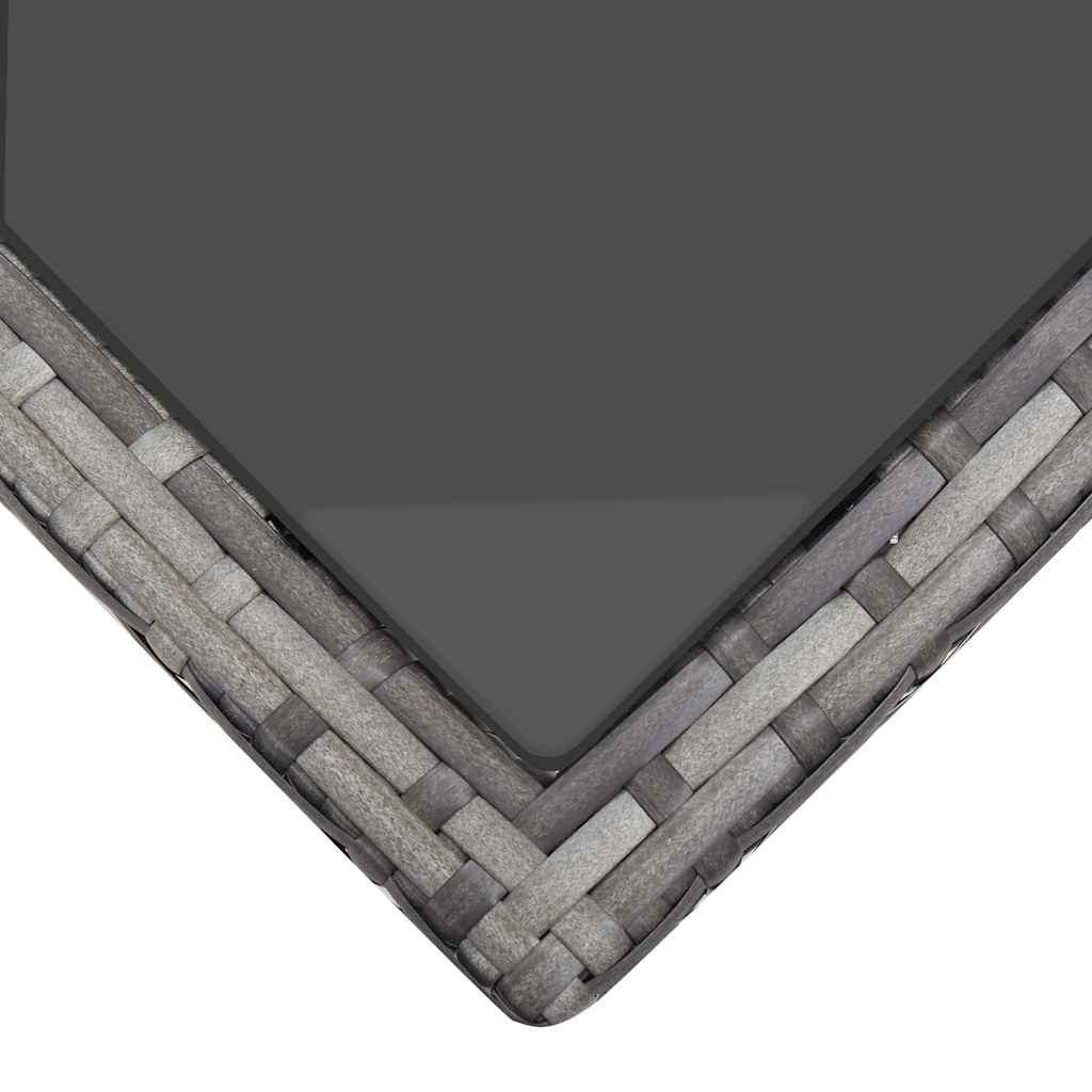 Set de muebles de jardín 6 pzas y cojines ratán sintético gris