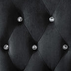 Silla de comedor 6 unidades terciopelo negro