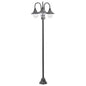 Candeeiro de jardim com 3 luzes alumínio cor bronze E27 220 cm