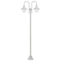 Farola de jardín con 2 luces aluminio blanca E27 220 cm