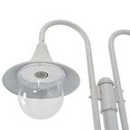 Farola de jardín con 2 luces aluminio blanca E27 220 cm