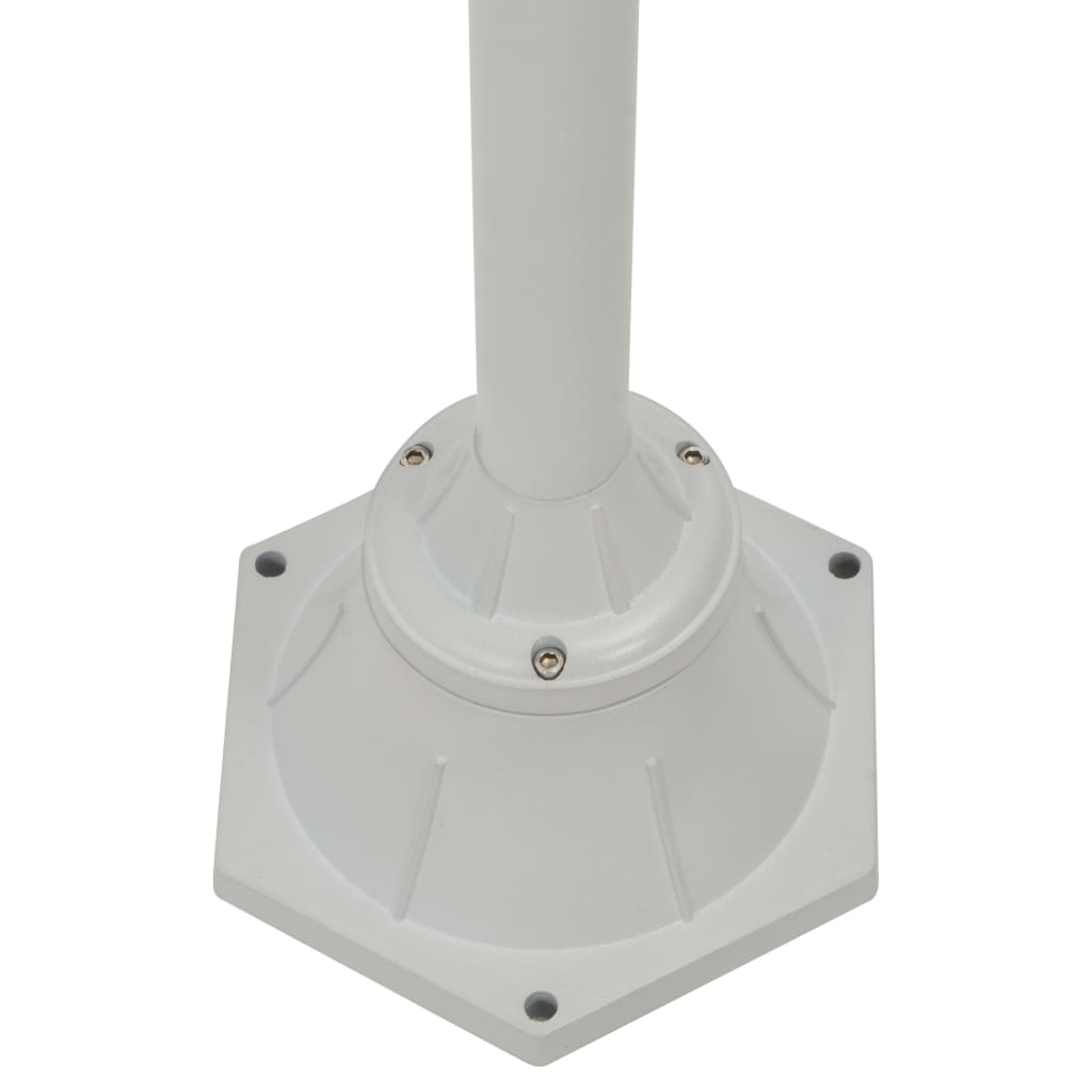 Farola de jardín con 2 luces aluminio blanca E27 220 cm