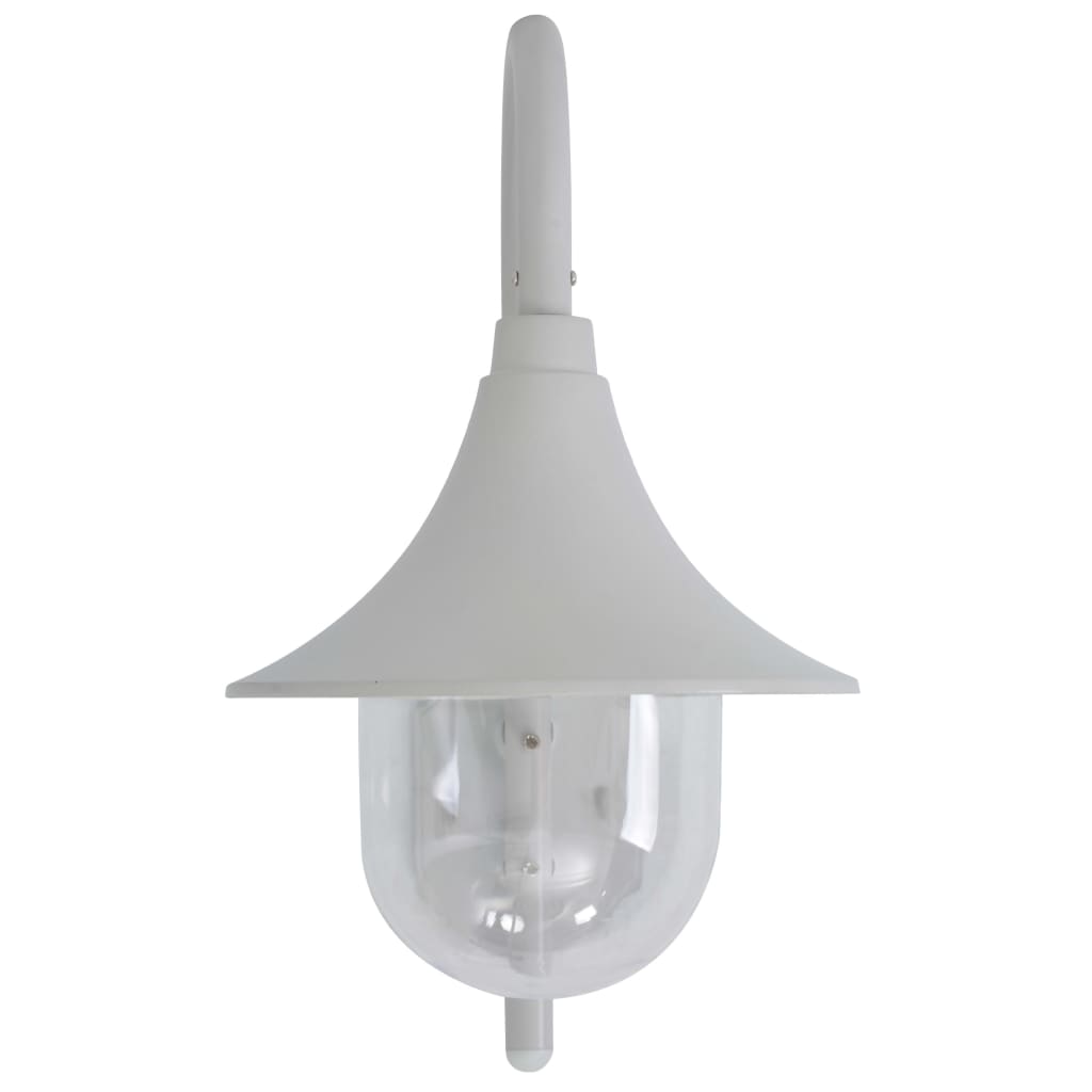 Lámpara de pared de jardín aluminio blanca E27 42 cm
