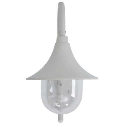 Lámpara de pared de jardín aluminio blanca E27 42 cm