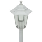 Farolas de jardín aluminio blancas E27 110 cm 6 unidades