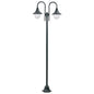 2-light white aluminum garden lamppost E27 220 cm