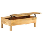 Mesa de centro de madera maciza de mango 110x55x35 cm