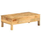 Mesa de centro de madera maciza de mango 110x55x35 cm