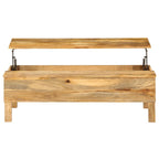 Mesa de centro de madera maciza de mango 110x55x35 cm