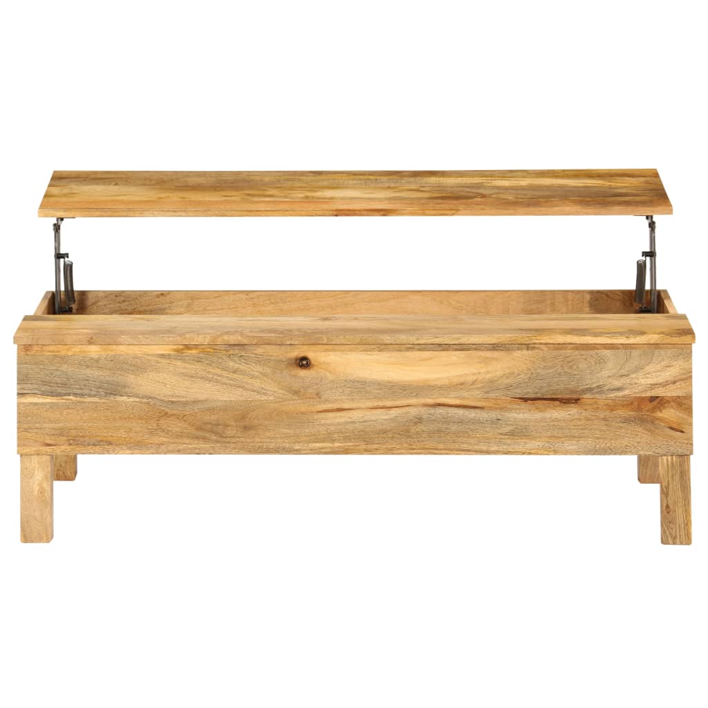 Mesa de centro de madera maciza de mango 110x55x35 cm