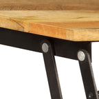 Mesa de centro de madera maciza de mango 110x55x35 cm