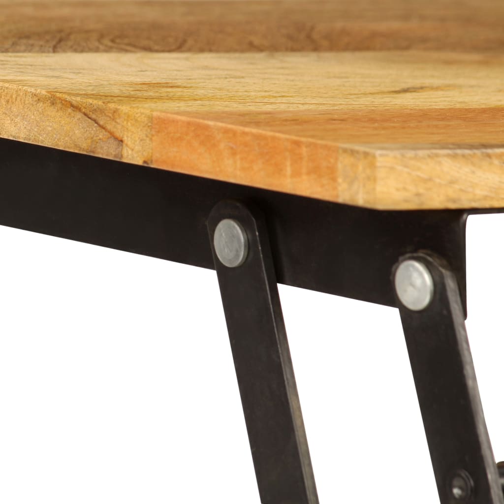 Mesa de centro de madera maciza de mango 110x55x35 cm