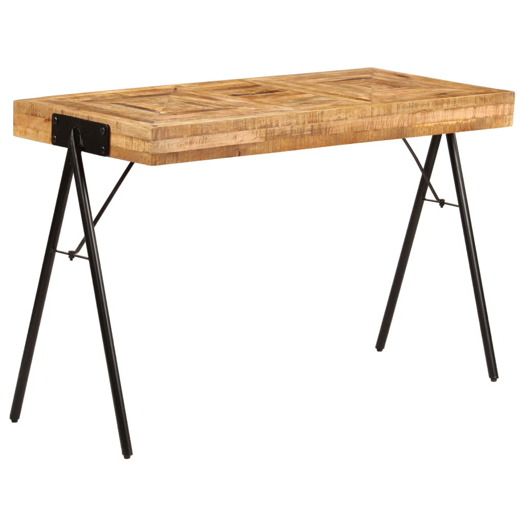 Escritorio de madera maciza de mango 118x50x75 cm