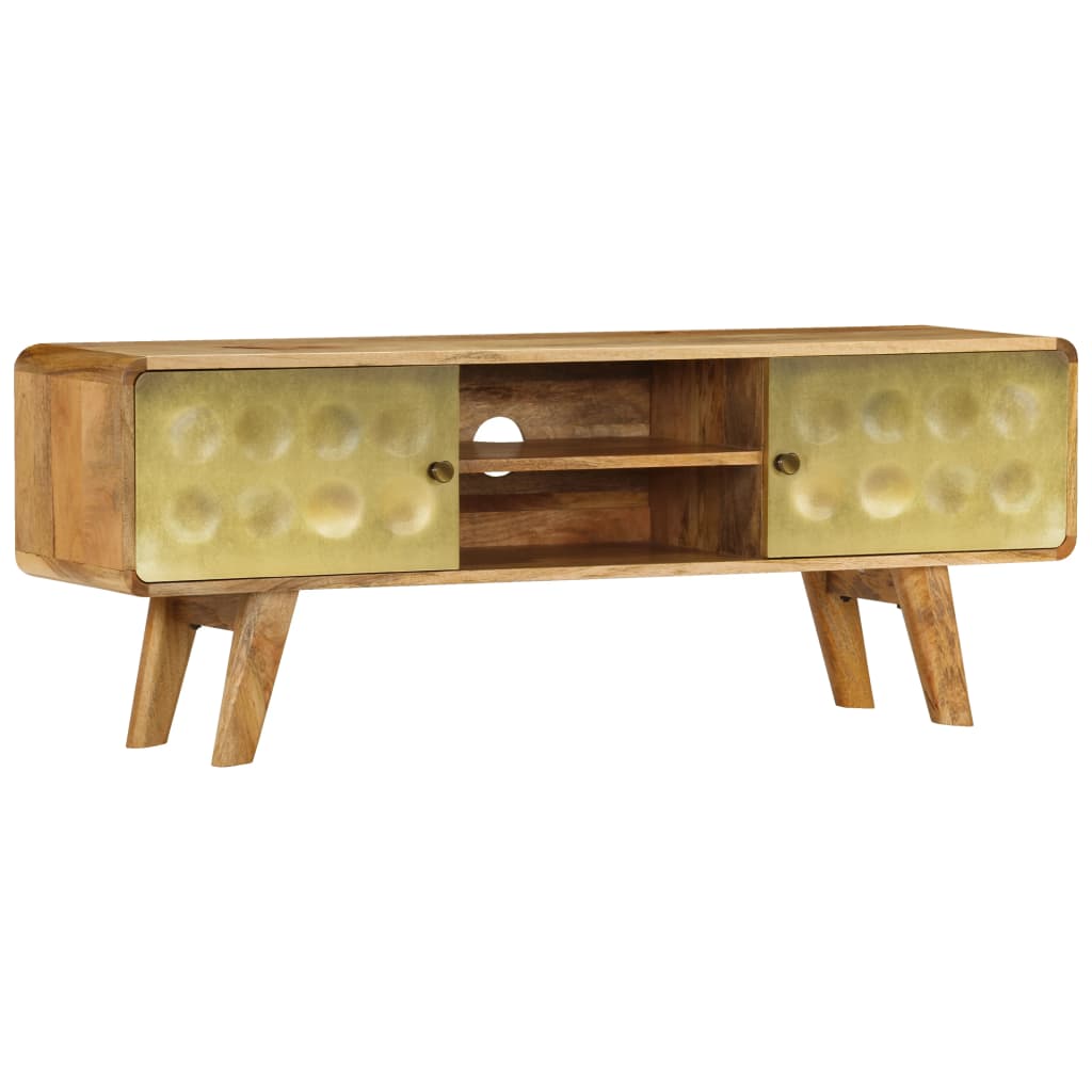 Mueble para TV de madera maciza de mango 120x30x45 cm